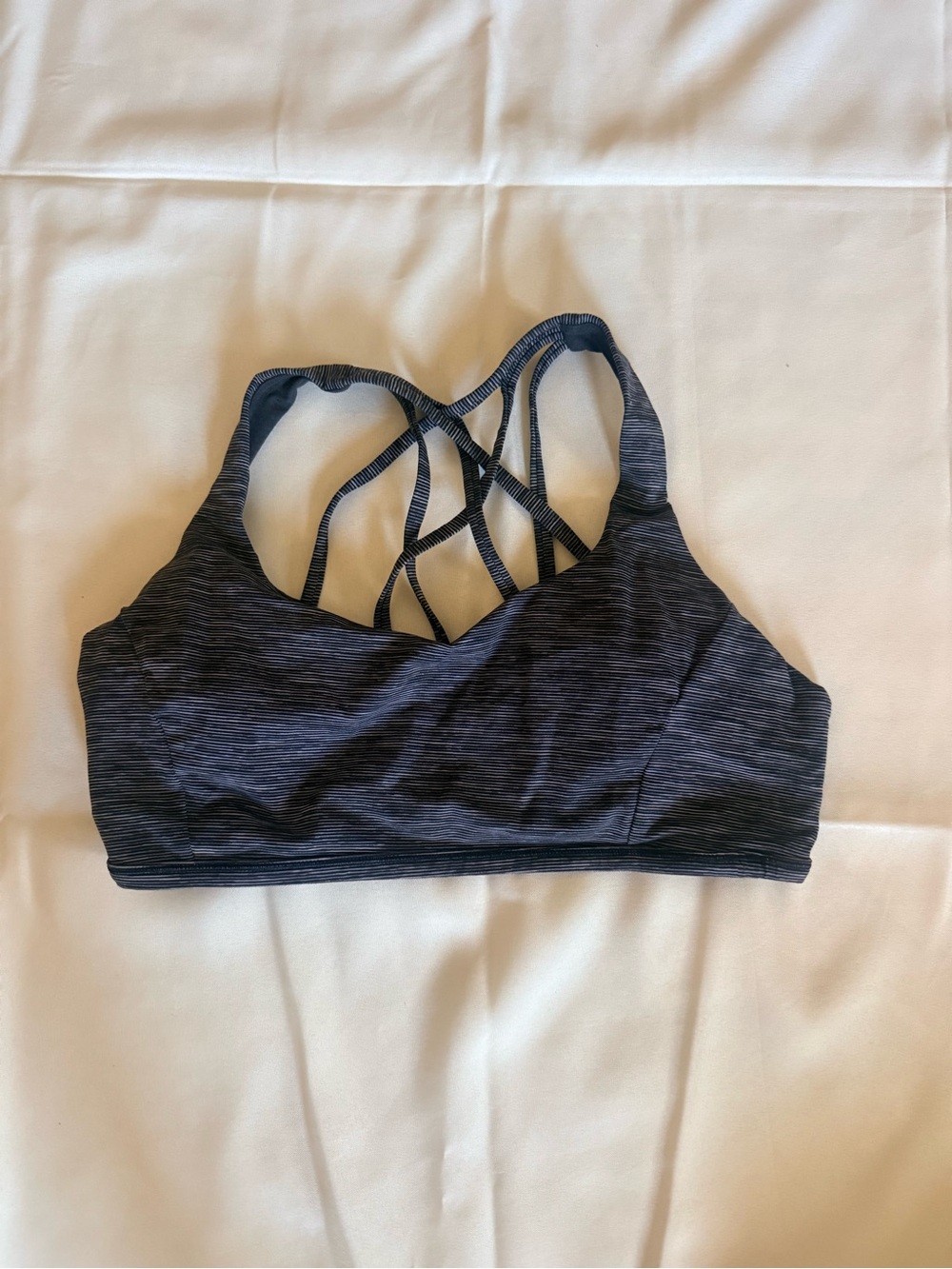 lululemon athletica Strappy Back Sports Bra - Charcoal Heathered size: 12